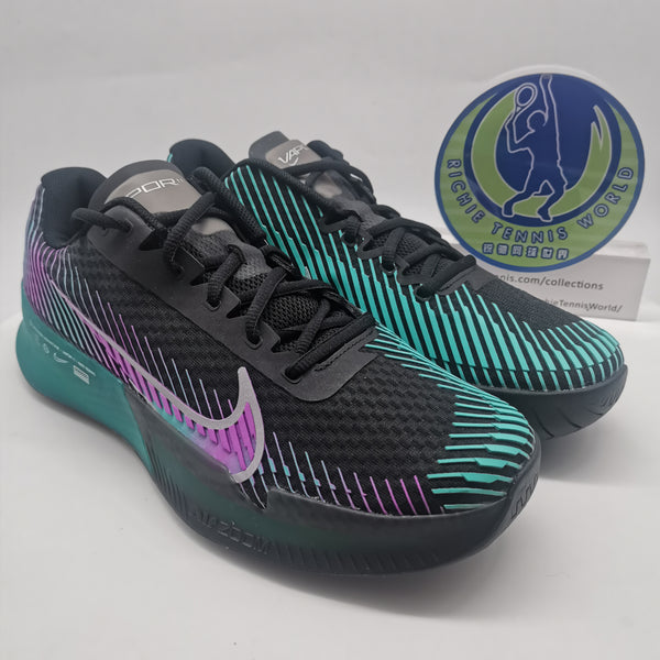 Nike Zoom Vapor 11 HC PRM Men's Tennis Shoes FD6693001 Black/ Multi Color Deep Jungle