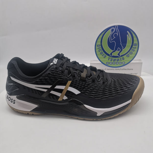 asics Gel Resolution 9 Hugo BOSS Men's Tennis Shoes 1041A453-001 Black Brown White