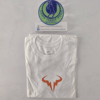 THE NIKE TEE White/Orange Rafa Nadal T-shirt XSmall