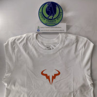 THE NIKE TEE White/Orange Rafa Nadal T-shirt XSmall