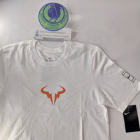 THE NIKE TEE White/Orange Rafa Nadal T-shirt XSmall