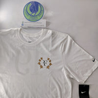 NIKE TEE White/Gold ROGER FEDERER 19 T-shirt Medium