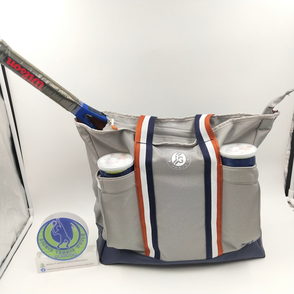 Tote Bag Roland Garros Tricolore – Sac Shopping 100% Coton – Design Bleu Blanc Rouge – Unisexe