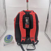 Wilson RF DNA Roger Federer Backpack Tennis/Badminton Racket holder Bag Red/Black WR8005301001