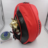 Wilson RF DNA Roger Federer Backpack Tennis/Badminton Racket holder Bag Red/Black WR8005301001