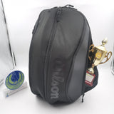 Wilson Roger Federer DNA Backpack Tennis/Badminton racket holder Bag Black WR8005302001