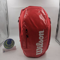 Wilson Super Tour Tennis Backpack Large Red/White WRZ840896