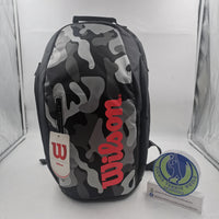 Wilson Super Tour  Camo Tennis Backpack Grey/Black/Red WRZ842896