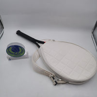 HINDUL Women's Racket Holder Sling Bag for Tennis/Badminton Raw White