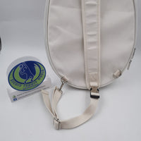HINDUL Women's Racket Holder Sling Bag for Tennis/Badminton Raw White