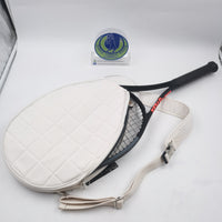 HINDUL Women's Racket Holder Sling Bag for Tennis/Badminton Raw White