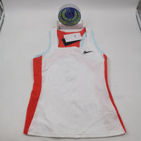 Nike Women's Sando Shirt White Orange DR6796-100 Medium SLIM FIT