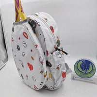 Great Speed Backpack Racket Holder White/ Tennis ball/ Star/ Heart Design Tennis Backpack