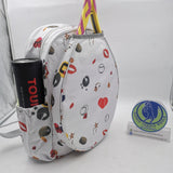 Great Speed Backpack Racket Holder White/ Tennis ball/ Star/ Heart Design Tennis Backpack