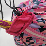 Great Speed Tote Racket Holder for Tennis & Badminton Pink/ Triangle Colors Design