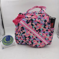 Great Speed Tote Racket Holder for Tennis & Badminton Pink/ Triangle Colors Design