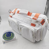 Great Speed Duffle & Backpack Bag for Tennis & Badminton White/ Orange 283009 MB