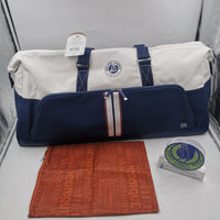 Wilson Roland Garros Premium Long Tennis Duffel Bag Navy/ White/ Clay WR8027501001