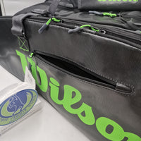 Wilson Super Tour 3 Compartment Tennis Bag RH x 15 Pack Black/Green WR8004101001