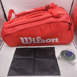 Wilson Super Tour 9 pack Tennis Bag 2021 Red (WR8010501001)