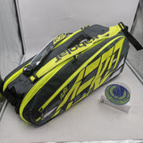 Babolat Pure Aero RH6 Grey Yellow White SKU#200886 Tennis Bag