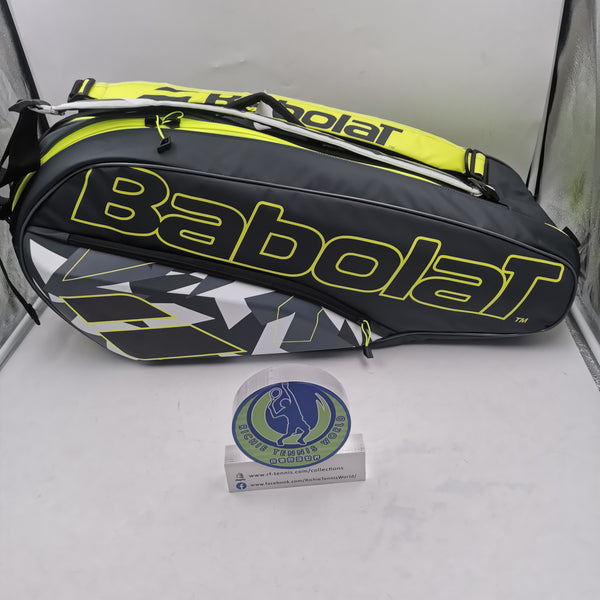 Babolat RH 6 Pack Pure Aero Bag - Grey/Yellow/White