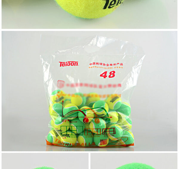 Teloon Coaching Training Tennis balls Stage 1 Green (48 pcs)