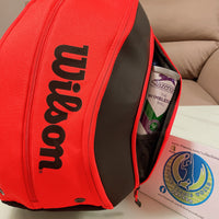 Wilson RF DNA Roger Federer Backpack Tennis/Badminton Racket holder Bag Red/Black WR8005301001