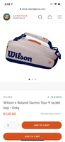 Wilson Roland Garros premium 9pk oyster/navy WR8012601001