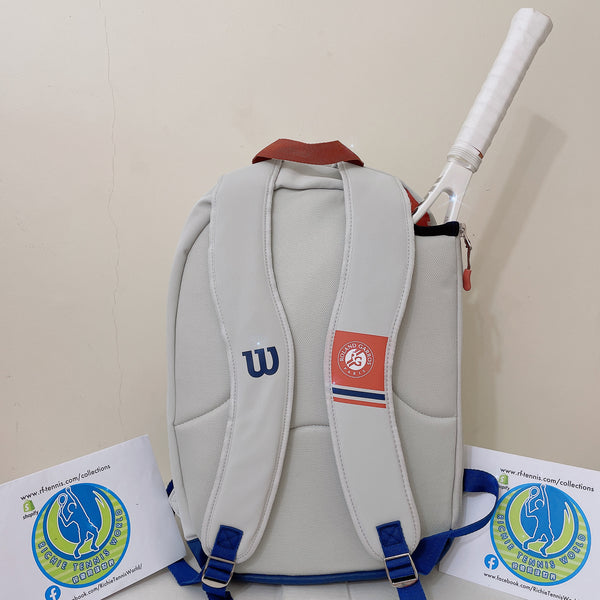 Wilson Roland Garros Premium Backpack - oyster/navy Wilson Roland Garros Premium Backpack - oyster/navy
