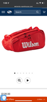 Wilson Super Tour 9 pack Tennis Bag 2021 Red (WR8010501001)